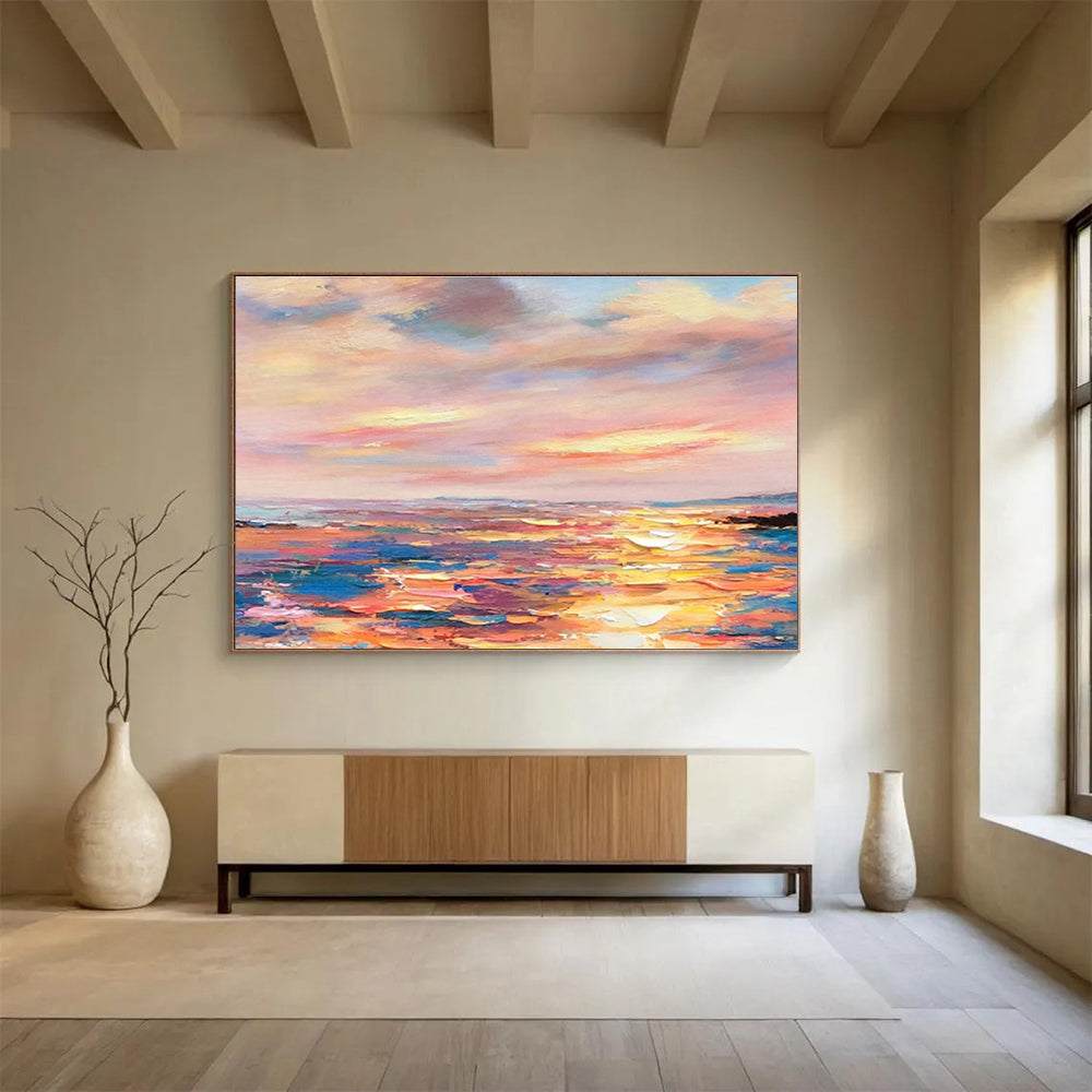 beach sea sunset abstract design 4